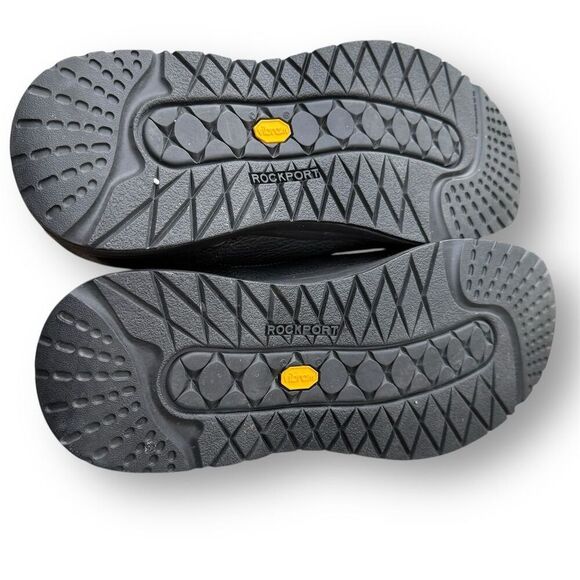 Rockport Men's Edge Hill II Black Leather Walking Shoes Size 10 - Picture 4 of 10